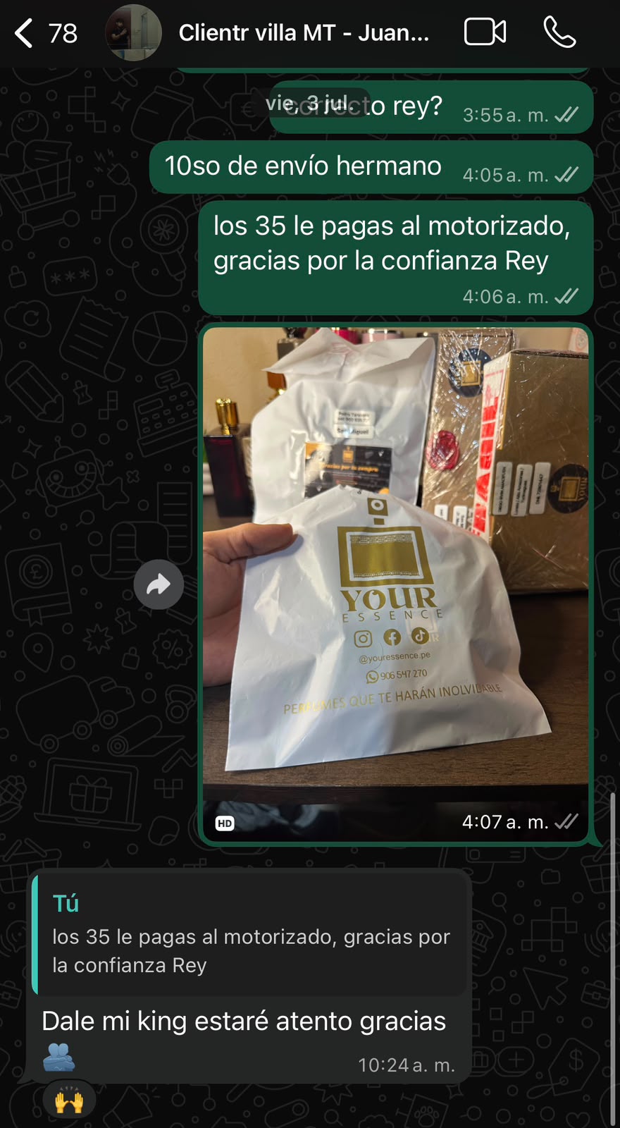 Experiencia real de cliente de Your Essence